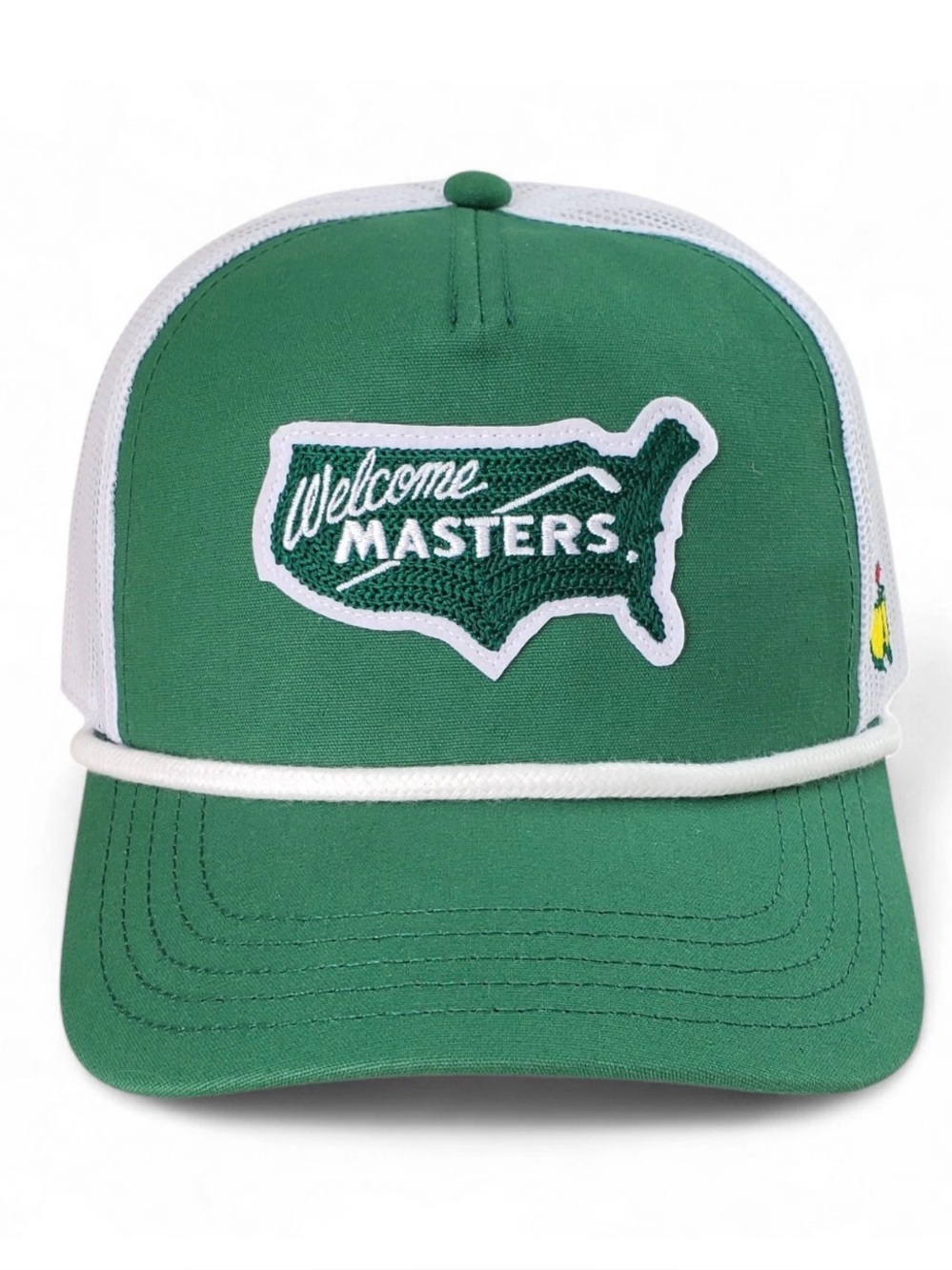 2026 Masters Green and White Mesh Rope Trucker Hat